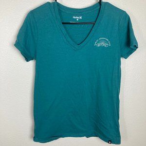 3/$20 Hurley Graphic V Neck T Shirt Small